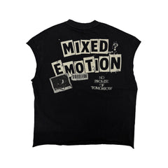 Vintage Collage Graphic Sleeveless Tank Top Streetwear Vest