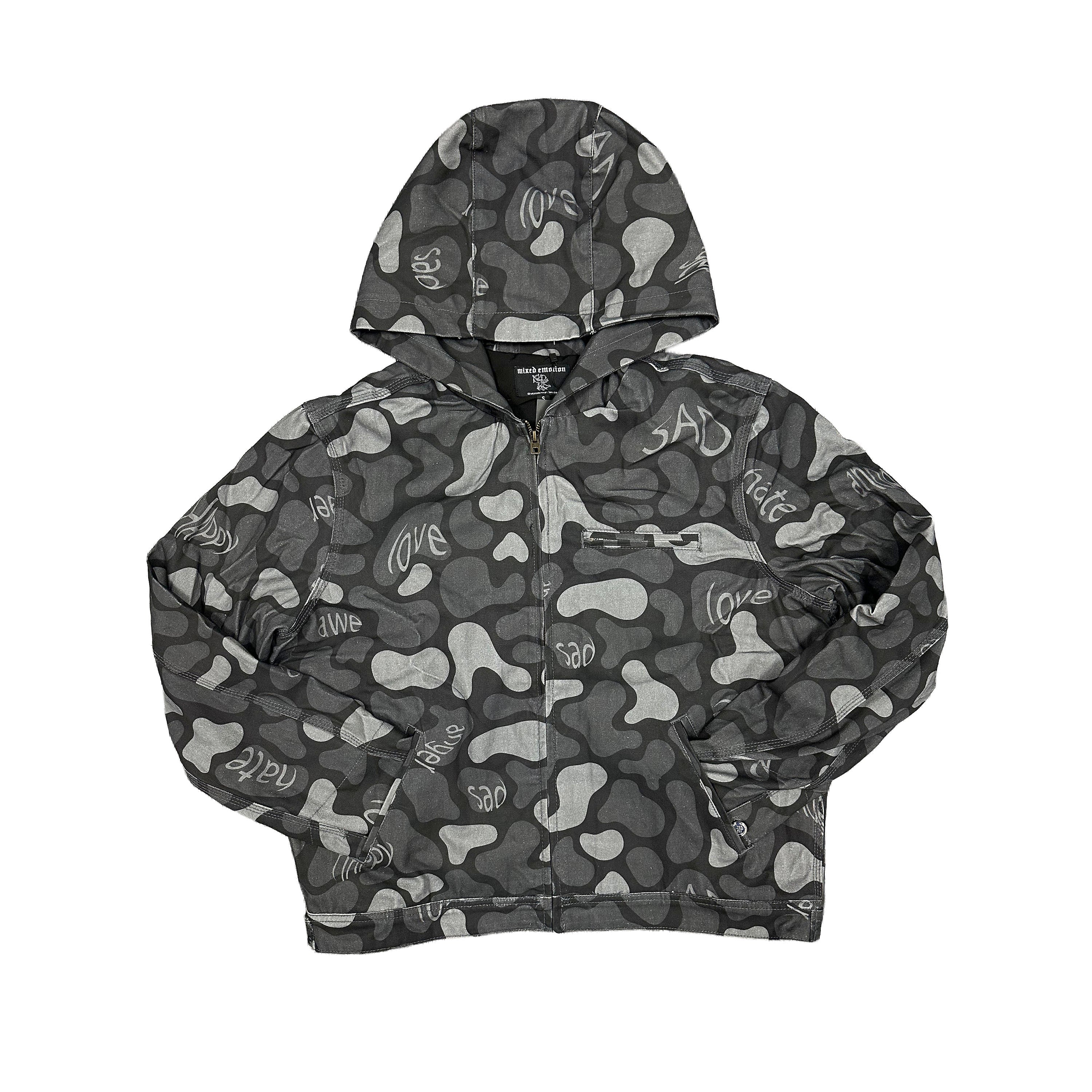 Underground Street Style Camo Pattern Loose Fit Pullover Hoodie