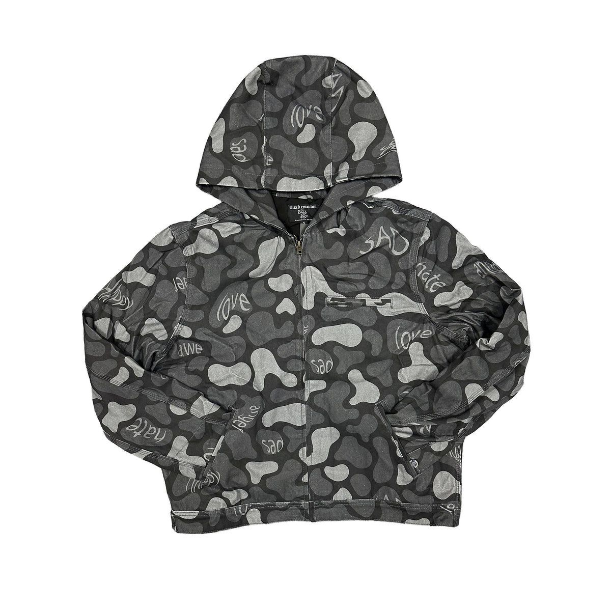Underground Street Style Camo Pattern Loose Fit Pullover Hoodie