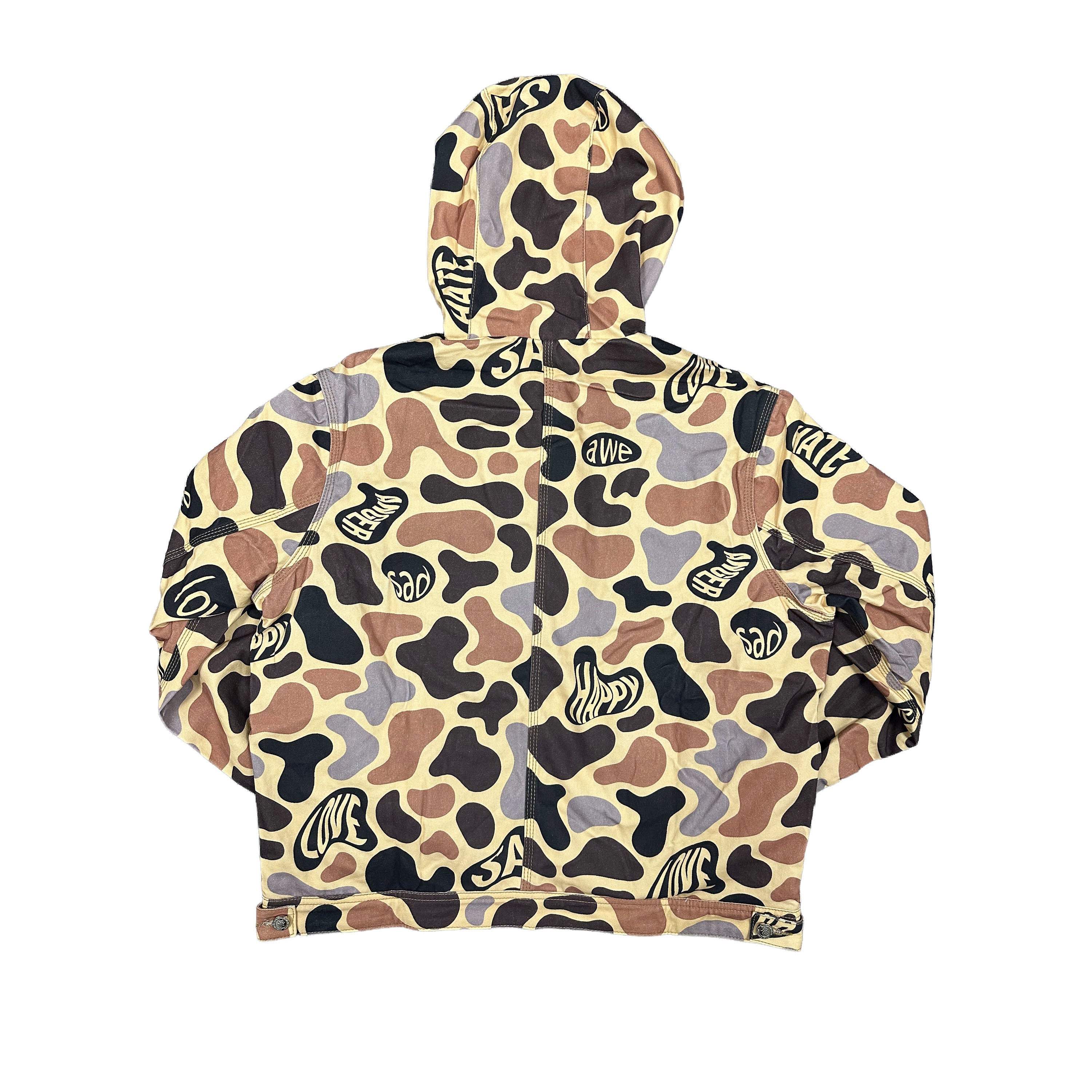 Abstract Camo Print Pullover Hoodie Unisex Streetwear Hooded Sweatshirt