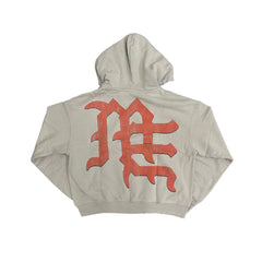 Vintage Art Graphic Washed Grey Zip‑Up Hoodie Loose Oversized Streetwear Hooded Jacket
