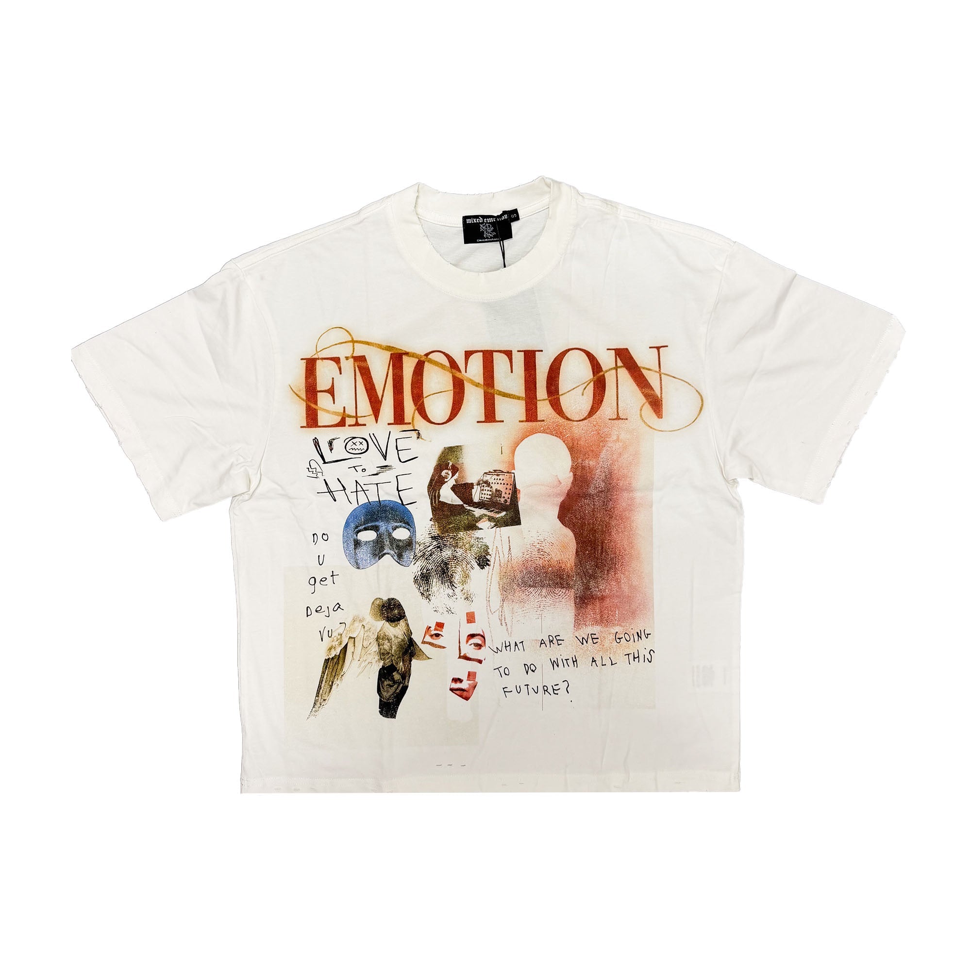 Vintage Art Collage Bird Portrait Graphic Short Sleeve Streetwear T‑Shirt
