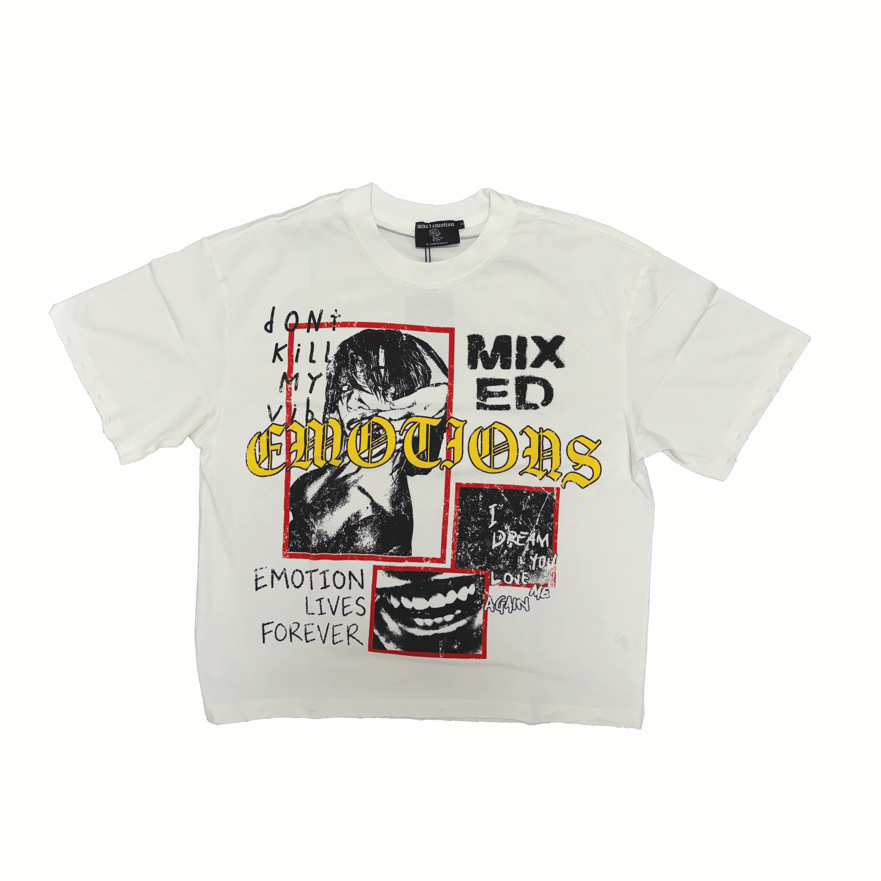 Vintage Collage Portrait Graphic Short Sleeve Streetwear T‑Shirt