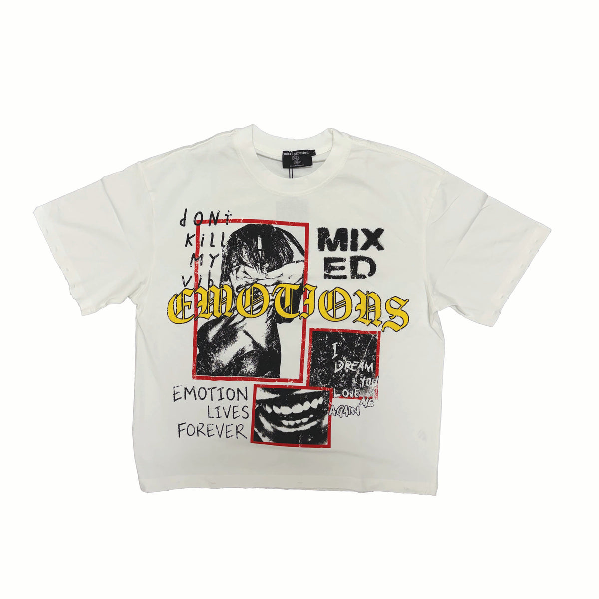 Vintage Collage Portrait Graphic Short Sleeve Streetwear T‑Shirt