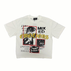 Vintage Collage Portrait Graphic Short Sleeve Streetwear T‑Shirt