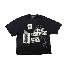 Vintage Collage Graphic Print Short Sleeve Streetwear T‑Shirt