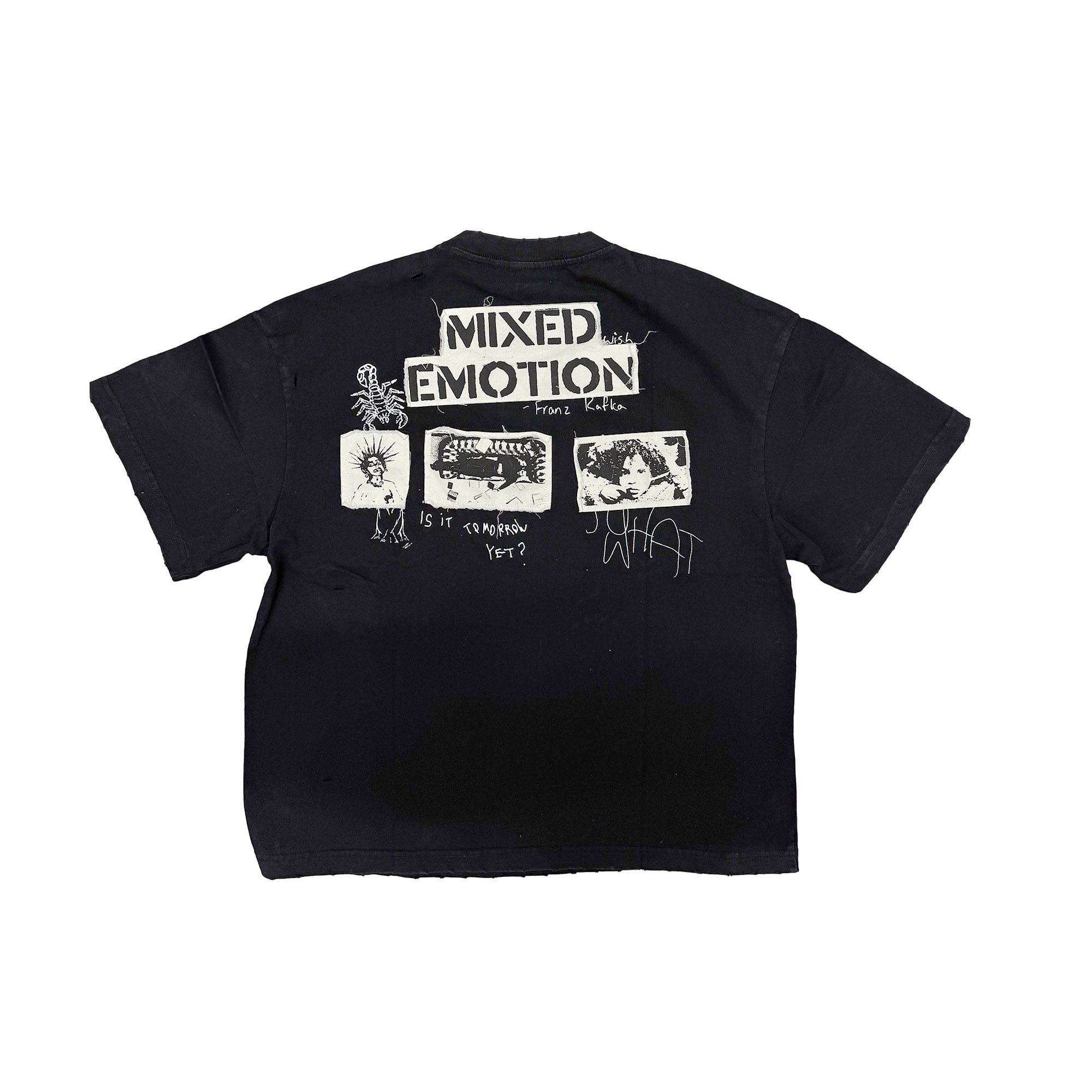 Vintage Collage Graphic Print Short Sleeve Streetwear T‑Shirt