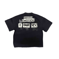 Vintage Collage Graphic Print Short Sleeve Streetwear T‑Shirt