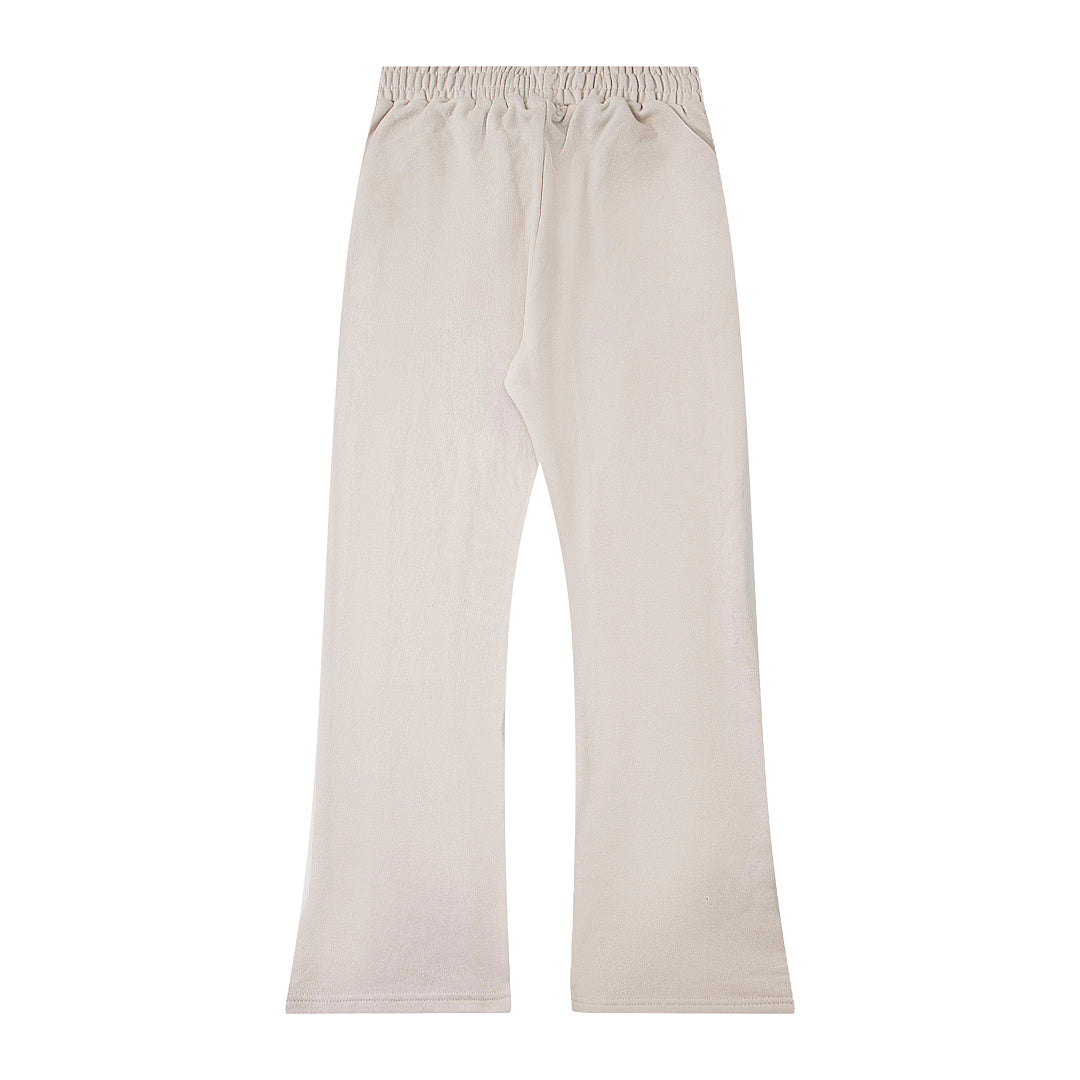 Retro Rivet Detail Flare Leg Sweatpants Oversized Hip‑Hop Street Bottoms