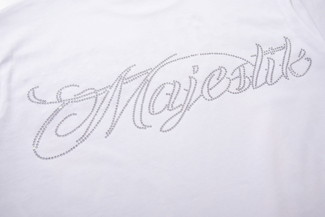 Vintage White Flame Beast Graphic T‑Shirt