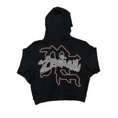 Black Zip‑Up Hoodie Vintage Angel Graphic Full‑Zip Street‑wear Hooded Jacket