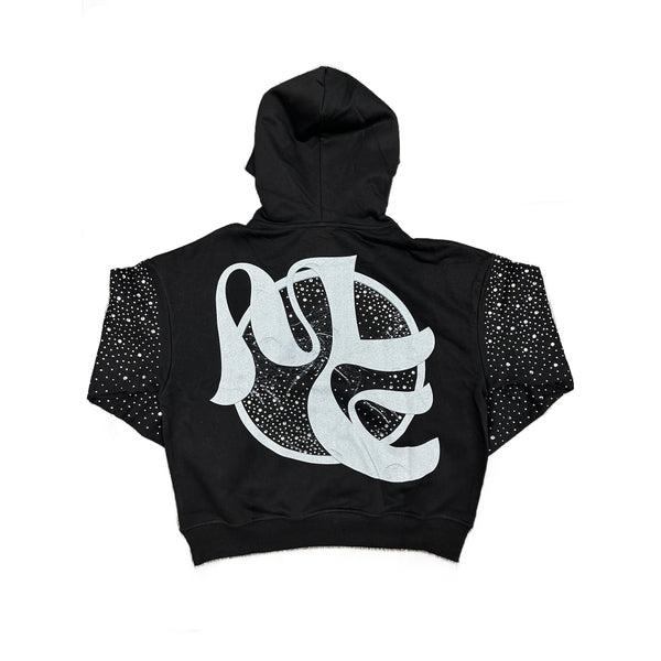 Dark Retro Portrait Print Hoodie Oversized Hip‑Hop Street Pullover
