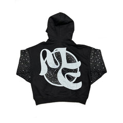 Dark Retro Portrait Print Hoodie Oversized Hip‑Hop Street Pullover