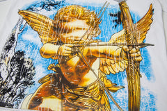 Vintage Golden Angel Graphic T‑Shirt White Oversized Streetwear Tee