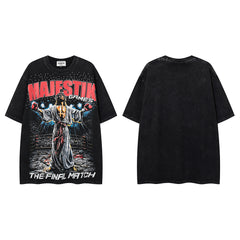 Vintage Black Majestik Games Graphic Short‑Sleeve T‑Shirt