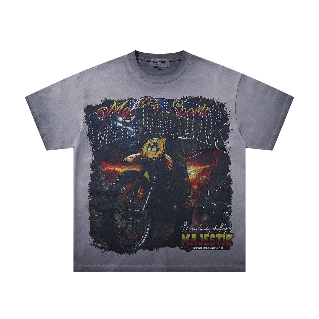 Vintage Grey Dark Angel Graphic T‑Shirt