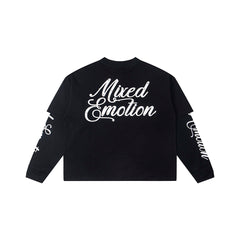 Black & White Angel Art Long Sleeve T‑Shirt Urban Streetwear