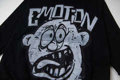 Black Vintage Cartoon Graphic Oversized Hoodie Gothic Streetwear Sweatshirt