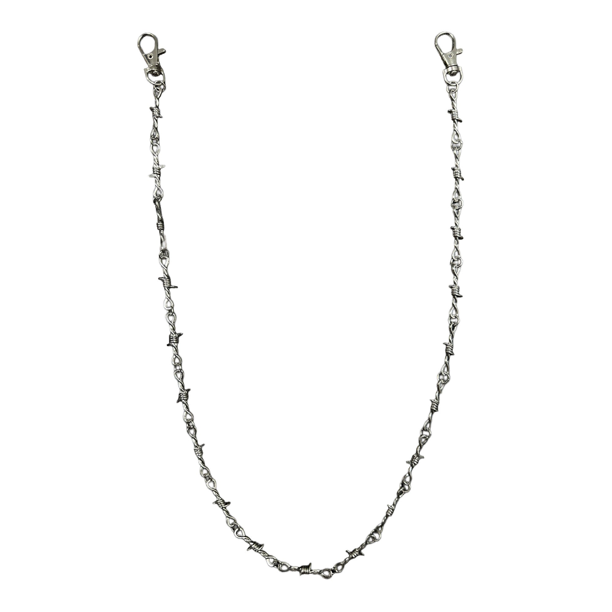 Retro Thorn Link Chain Necklace Gothic Street Style Metal Accessory