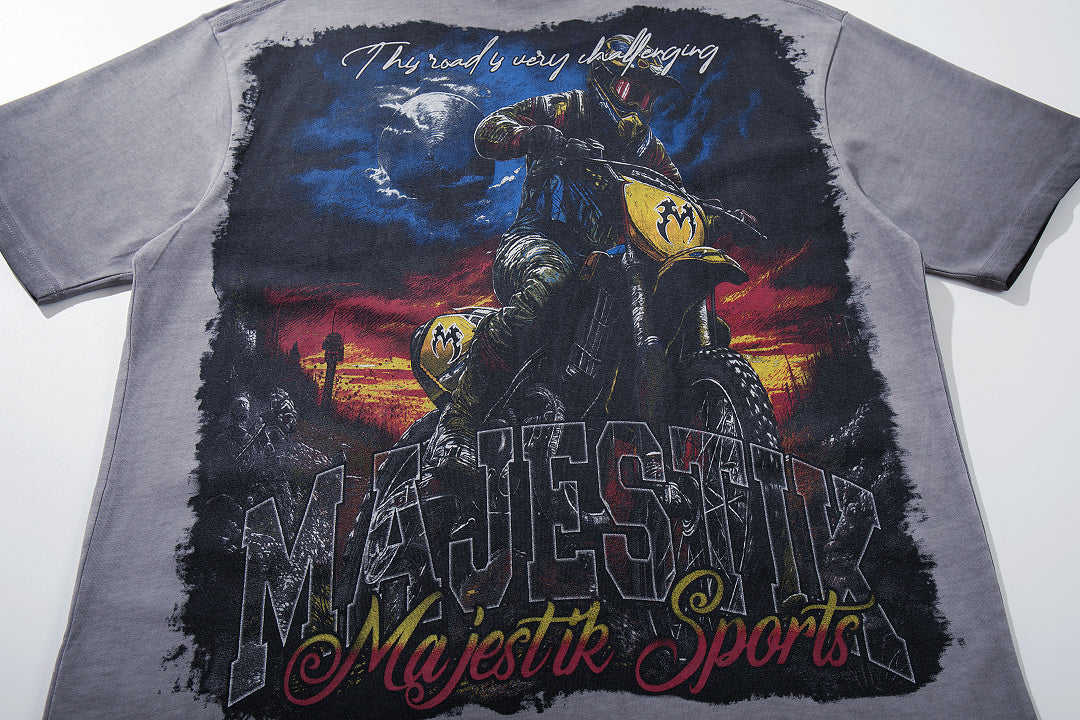 Vintage Grey Dark Angel Graphic T‑Shirt