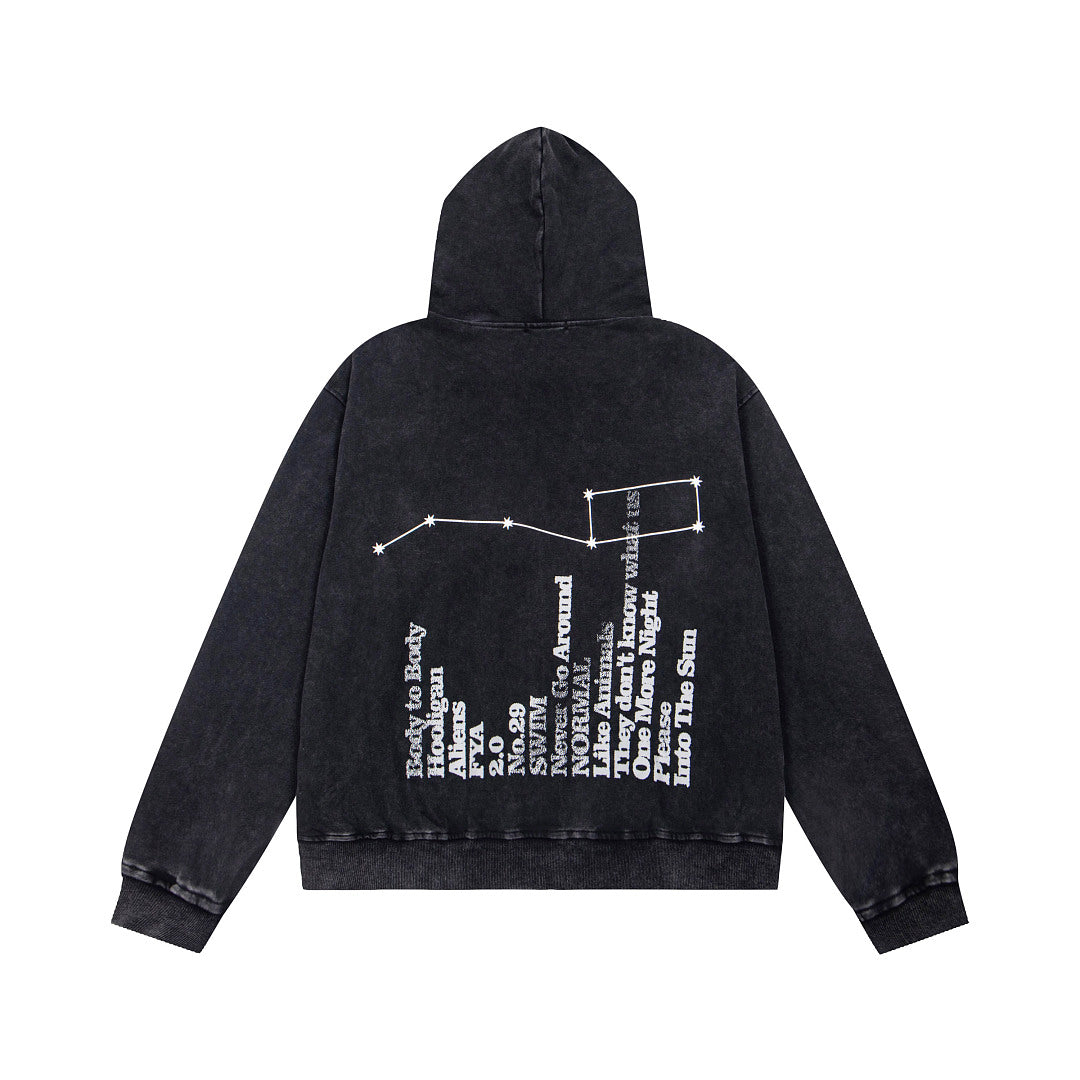 Vintage New York City Graphic Full‑Zip Hoodie