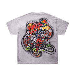 Vintage Washed‑Grey Western Horse Rider Graphic T‑Shirt