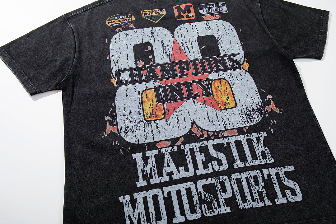Majestik 00 Motorsports Vintage Racing Graphic T‑Shirt
