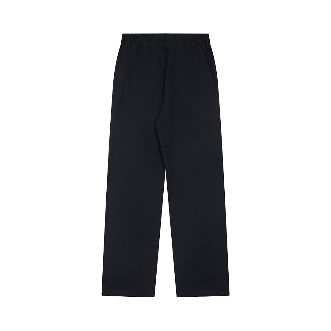 Black Gothic Graphic Wide Leg Casual Pants Urban Streetwear Trousers