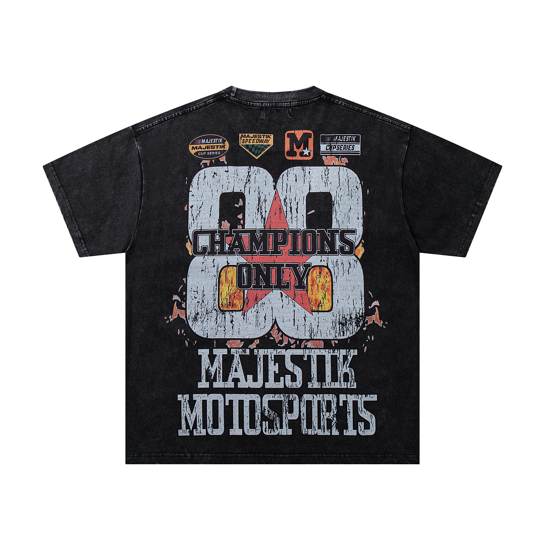 Majestik 00 Motorsports Vintage Racing Graphic T‑Shirt