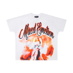 Vintage Mixed Emotion Angel Graphic Oversized Crew Neck Streetwear T‑Shirt