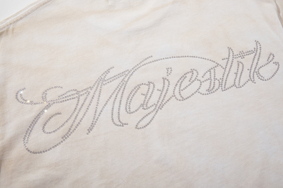 Off‑White Washed Vintage Skeleton City Tour Graphic Band‑Style T‑Shirt