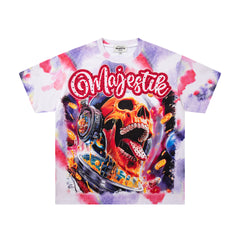 Tie‑Dye Skull Rock Band Vintage Graphic T‑Shirt