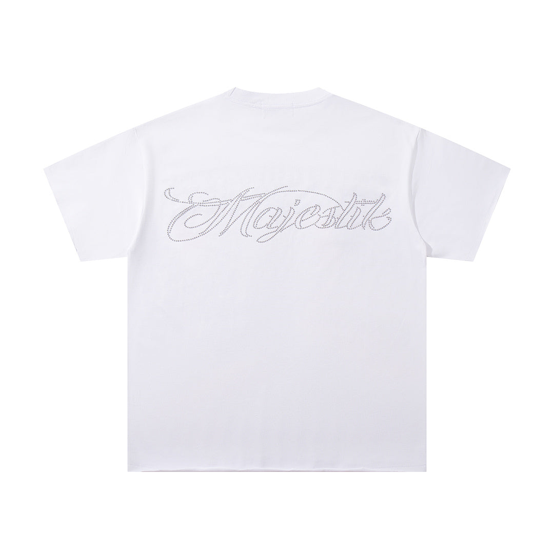 Vintage White Flame Beast Graphic T‑Shirt