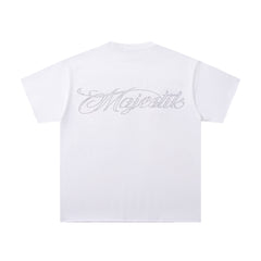 Vintage White Flame Beast Graphic T‑Shirt