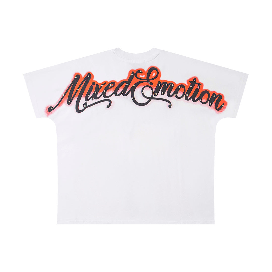 Vintage Mixed Emotion Angel Graphic Oversized Crew Neck Streetwear T‑Shirt