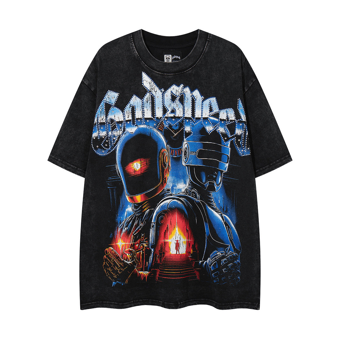 Vintage Black Metal Band Double‑Sided Graphic T‑Shirt