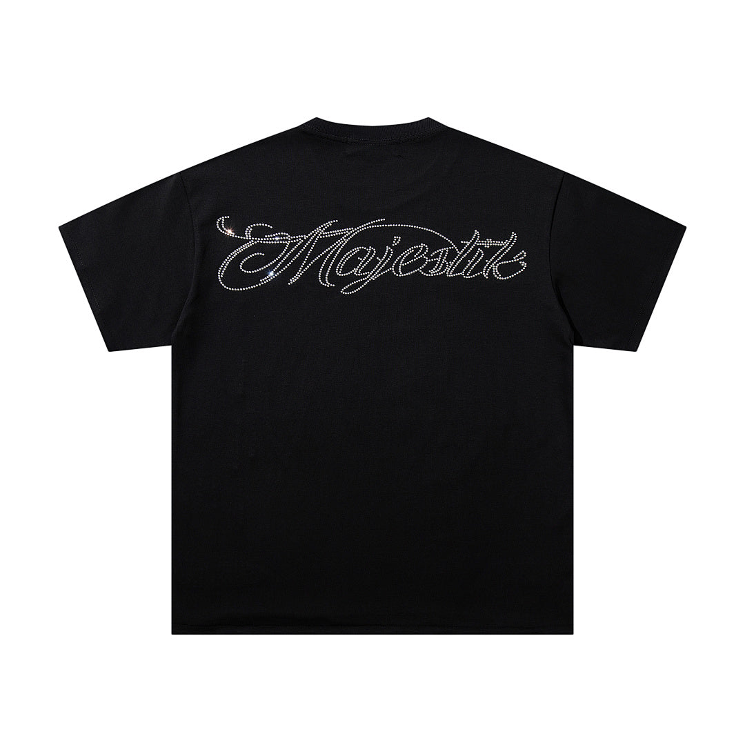 Black Vintage Sci‑Fi Alien Mecha Band‑Style Graphic T‑Shirt