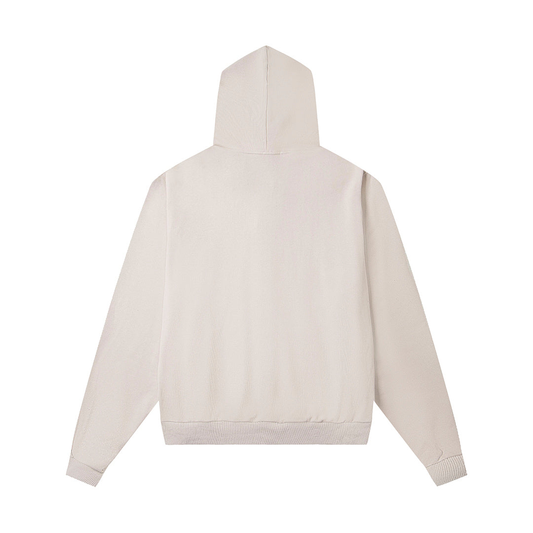 Retro Rivet Detail Full Zip Hooded Jacket Oversized Hip‑Hop Street Outerwear